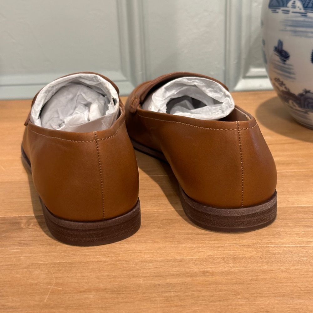 Brand New Madewell Caramel Leather Loafers Size 9 - Picture 3 of 4